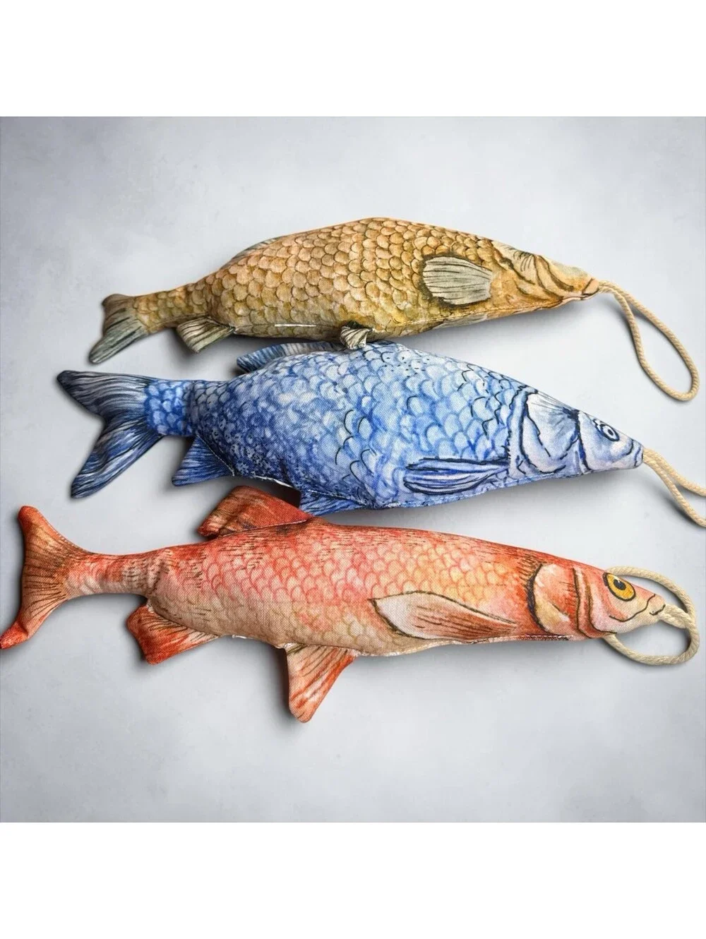 Fish Shape Pillow Plush Stuffed Toy Home Decor With Rope to Hang 13
